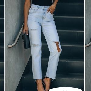 distressed boyfriend jeans